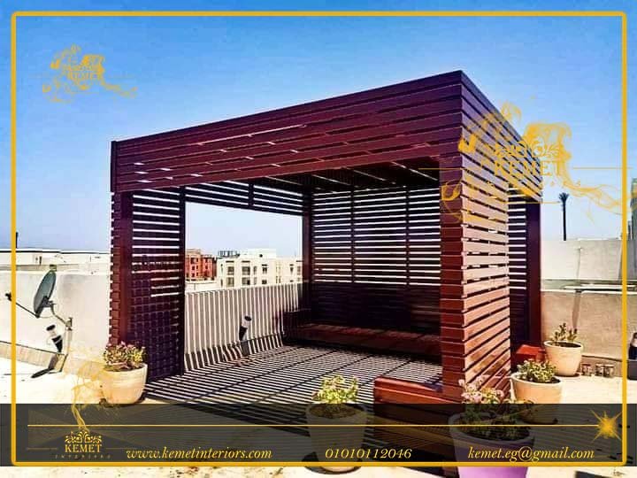 برجولات خشب للحدائق والاسطح