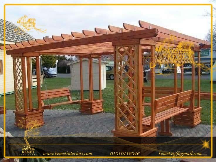 برجولات خشب للحدائق والاسطح