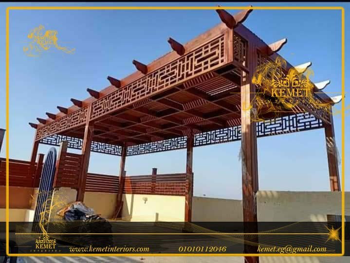 برجولات خشب للحدائق والاسطح