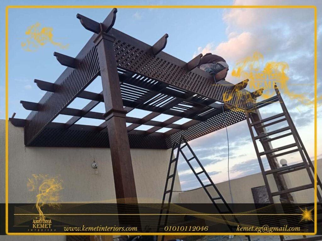 برجولات خشب للحدائق والاسطح