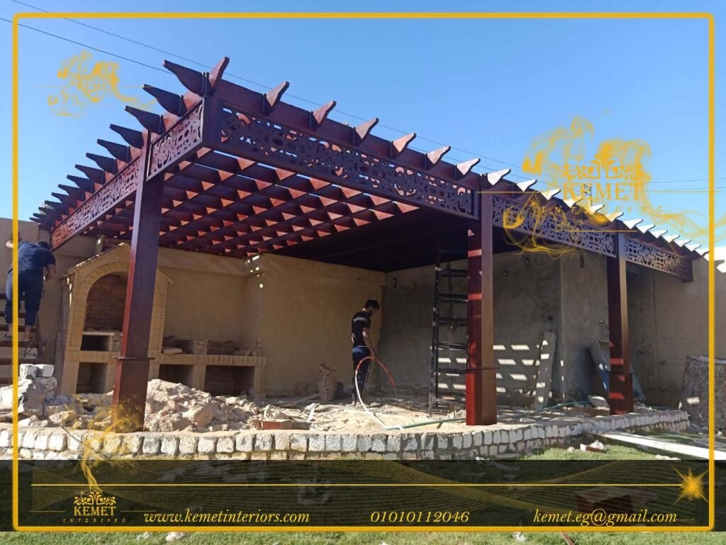 برجولات خشب للحدائق والاسطح