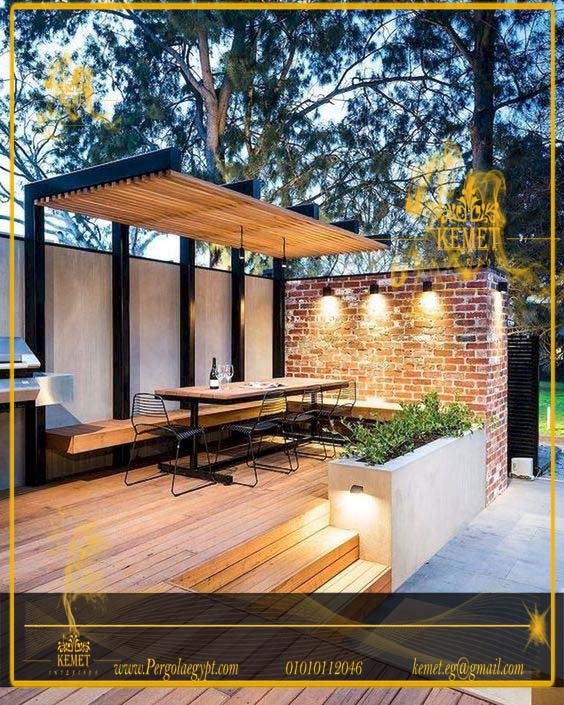 برجولات خشب للحدائق والاسطح